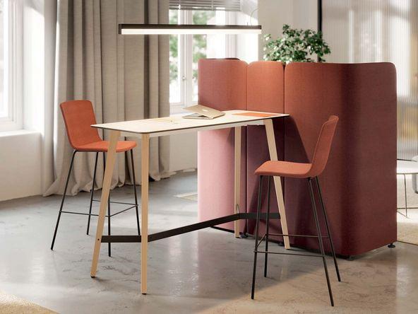 Table haute pieds bois masif_0