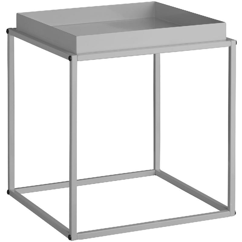Tectake Table d'appoint CAMBRIDGE 40x40x44cm - Gris - gris acier 404182_0