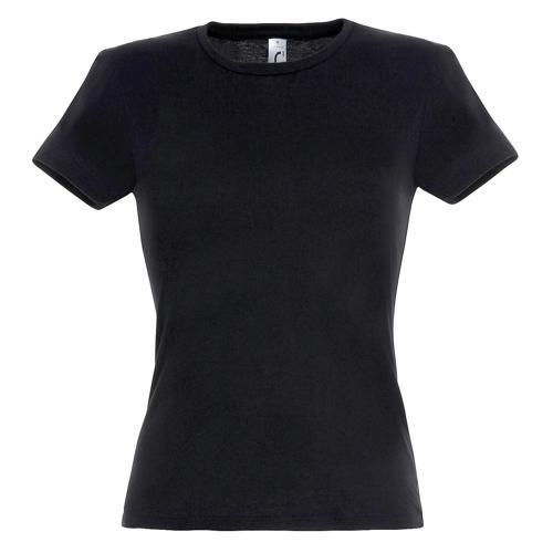 TEE-SHIRT PERSONNALISABLE CLASSIC FEMME NOIR COTON 150 G