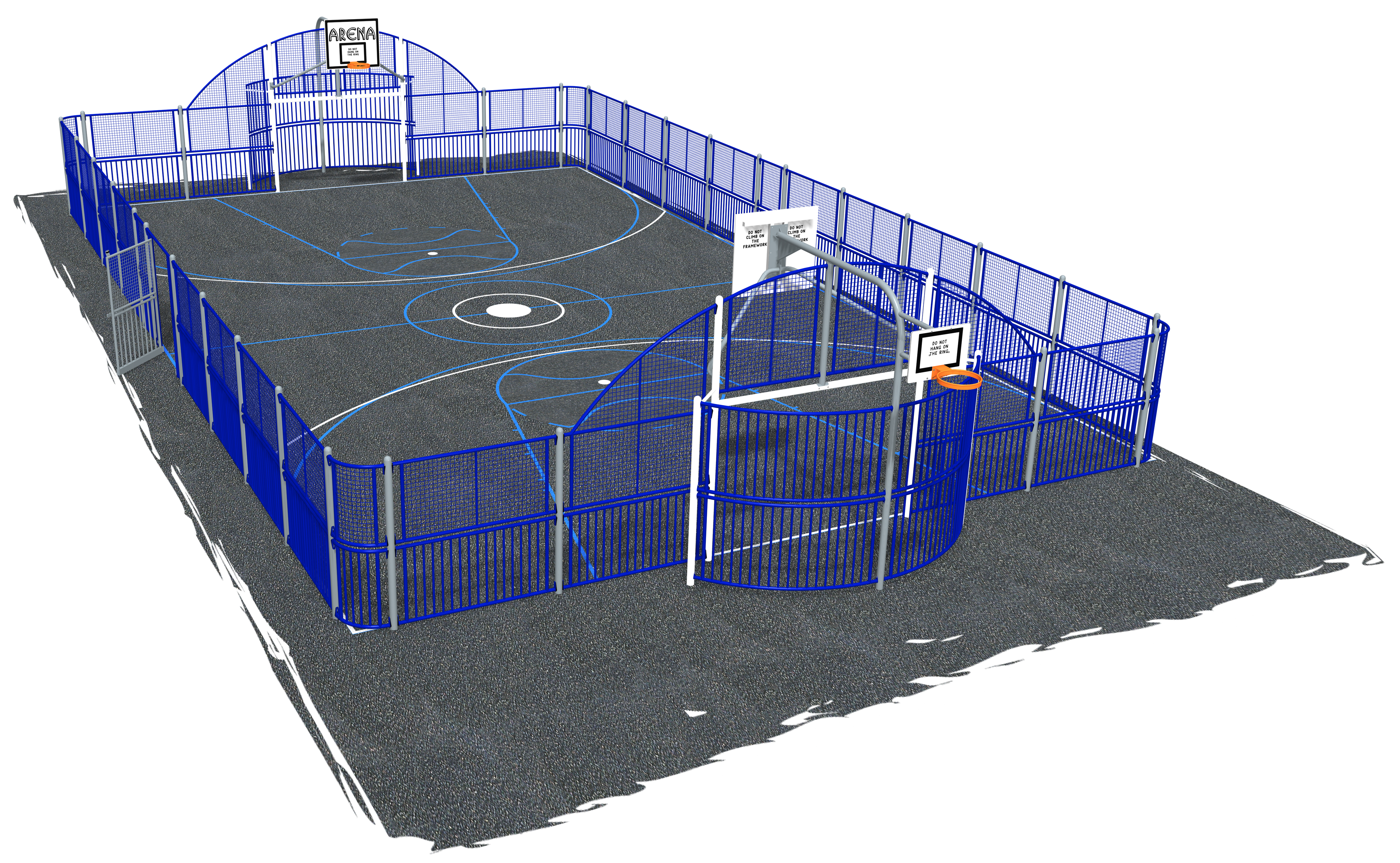Terrain multisport Arena Chicago 8019750 - Hags - Longueur 24,36 m, largeur 12,1 m, zone de sécurité 287,25 m²_0