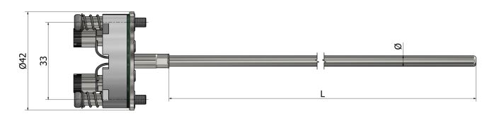 Thermocouple chemisé interchangeable avec bornier céramique - TM61 - Type K, N, J, T, E, R, S, B_0