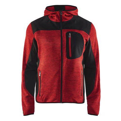 VESTE TRICOTÉE À CAPUCHE ROUGE/NOIR TAILLE XL - BLAKLADER