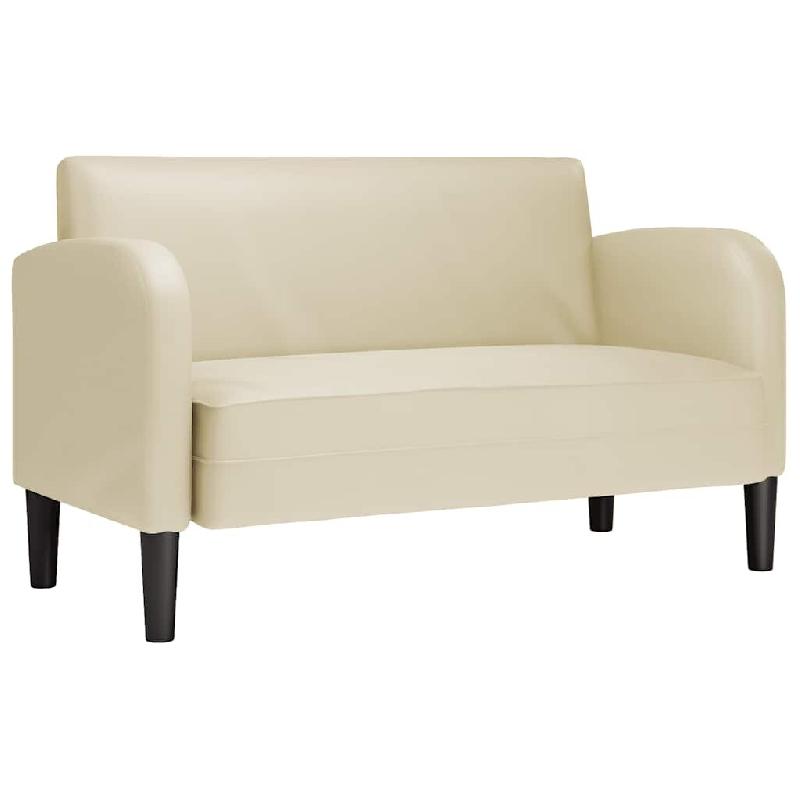 VidaXL Canapé causeuse crème 110 cm similicuir Modèle Yervonia - 4100537_0