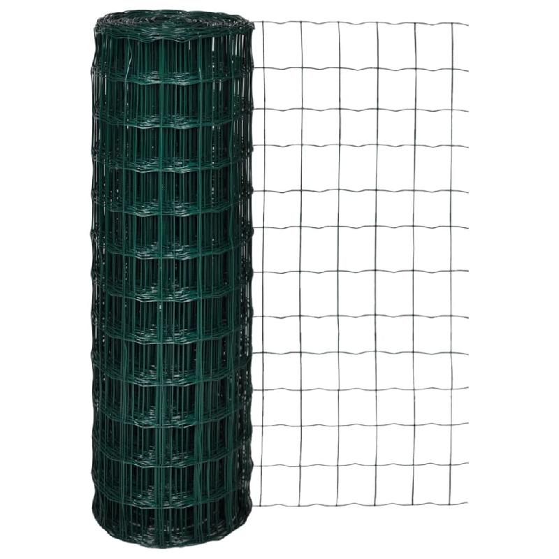 Vidaxl clôture euro acier 25 x 1,2 m vert 140580_0