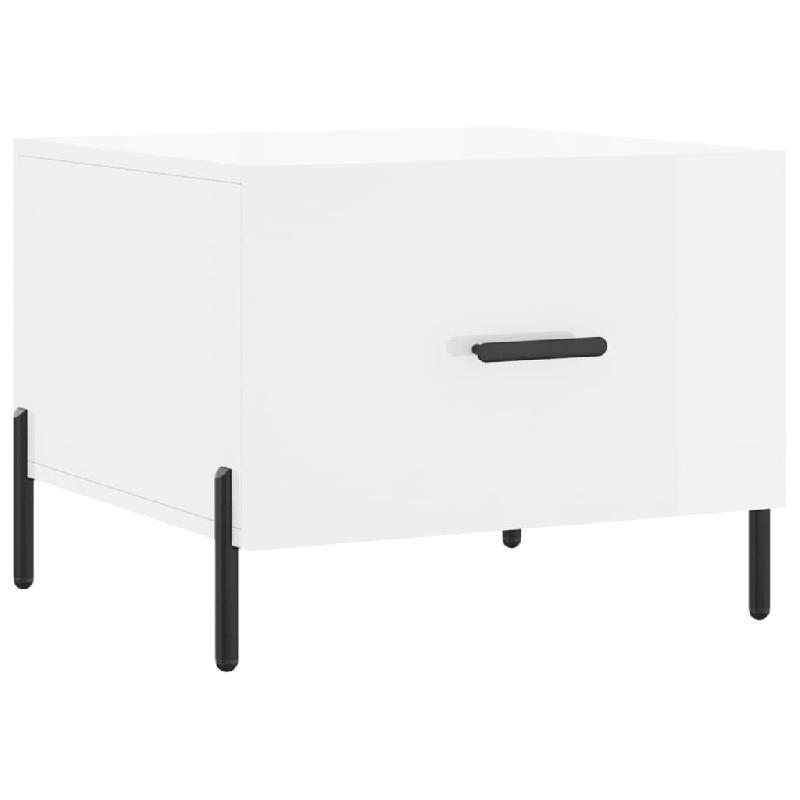 VidaXL Table basse blanc brillant 50x50x40 cm bois d'ingénierie Modèle Aero Panorama Concept - 829416_0