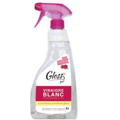 Vinaigre blanc 14° concentré en gel HACCP Gloss framboise 750 ml_0