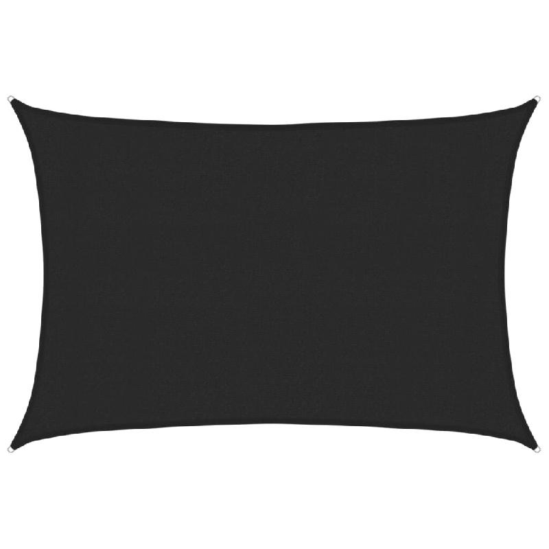 Voile d'ombrage 160 g/m² Noir 3x4,5 m PEHD Modèle Balcon Panorama Sud - 311733_0