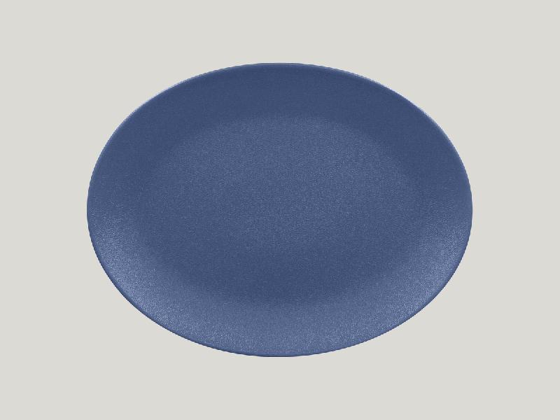 PLAT OVALE BLEU LAVANDE PORCELAINE 36X27 CM NEO FUSION RAK
