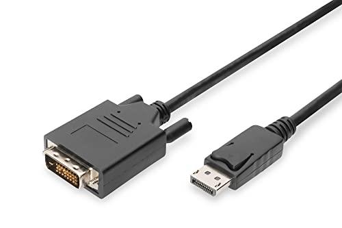 Câble adaptateur DisplayPort DP vers DVI-D - Digitus DB-340301-030-S - Résolution Full HD 1080p - Connecteurs plaqués or_0