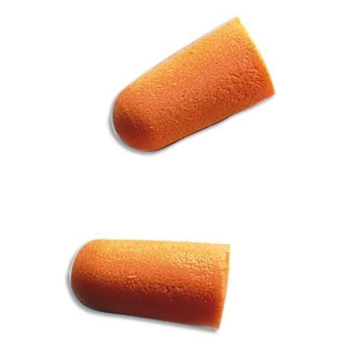 3m boîte de 200 paires de bouchons d'oreilles jetables en mousse souple conique orange k1100_0