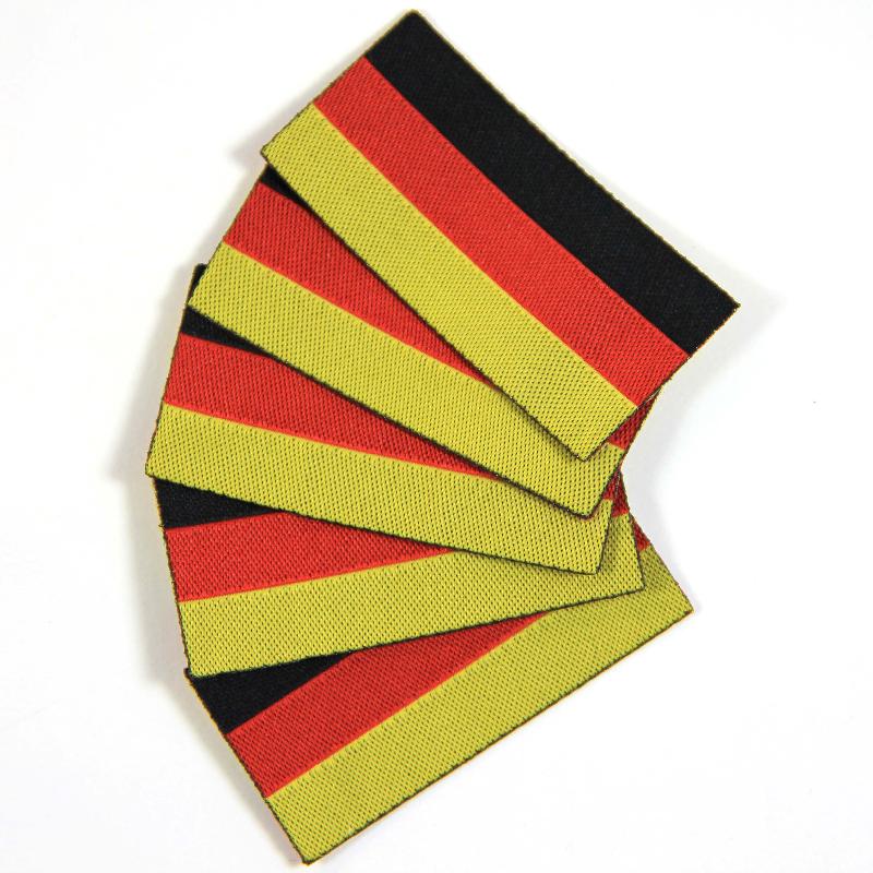 Étiquette textile à repasser - Drapeau allemand - 2,5 x 5 cm - 100% polyester_0