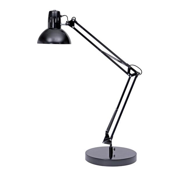 ALBA Lampe de bureau Architecte, double bras - socle lesté, coloris noir - noir ARCHI-N_0