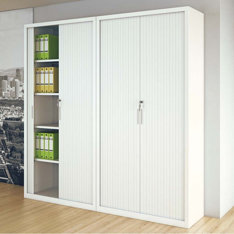 Armoire à portes à rideaux hautes - Tablettes réglables - Dimensions et options variées_0