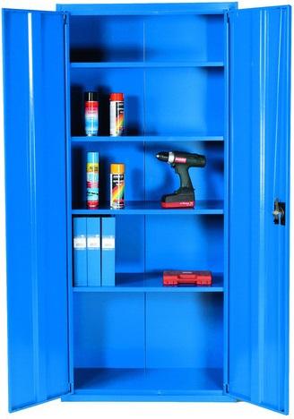 Armoire de rangement en acier pour bureau et entrepôt - Réf. 4091071xxx - Verrouillage 3 points - 4 tablettes réglables_0