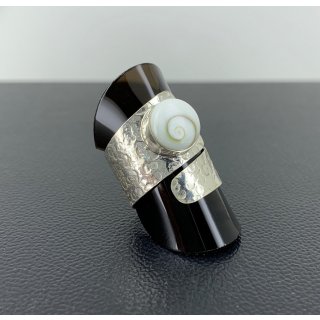 BAGUE OEIL DE SAINTE LUCIE EN ARGENT 92.5