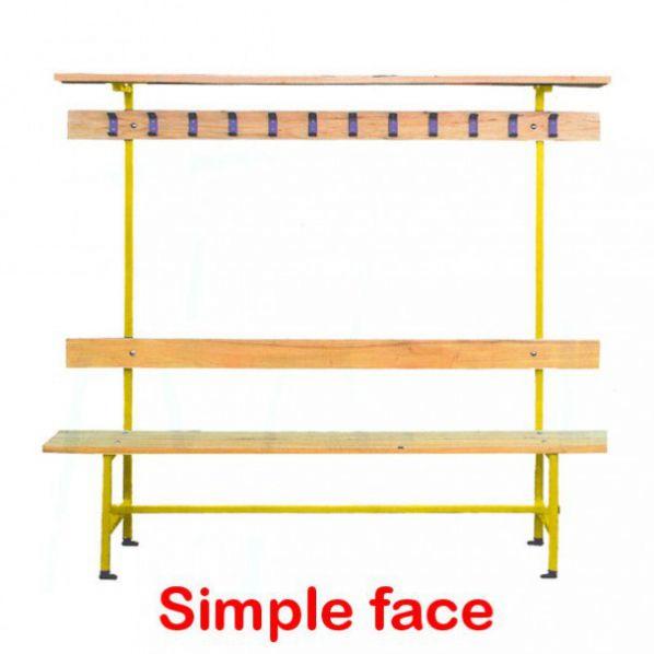 Banc vestiaire en bois avec patères et porte-sac - Marque Rolléco - L 1500 mm_0