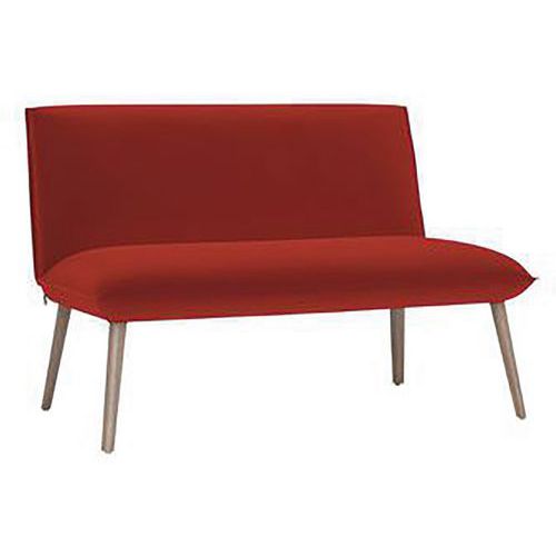 BANQUETTE 2 PLACES SODA ENDUIT PVC GINKO GROSEILLE