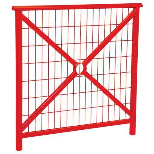 BARRIÈRE LISBONNE 1 M STRUCTURE GRILLAGÉE - ZINC ROUGE 3020 - PROCITY