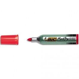 BIC MARQUEUR PERMANENT POINTE OGIVE CORPS MÉTAL ENCRE ROUGE INDÉLÉBILE ONYX MARKER 1482