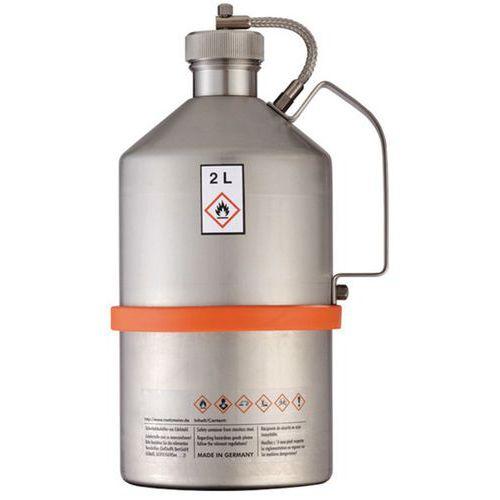 BIDON INOX A BOUCHON FILETE AGREE UN 2 LITRES - TRIONYX