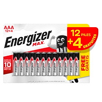 BLISTER DE 12 PILES + 4 PILES OFFERTES LR3 ENERGIZER MAX