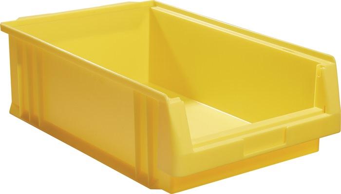 Boîte de rangement à ouverture frontale - PLK L500xl315xH150mm PP jaune - Résistante et compatible alimentaire_0