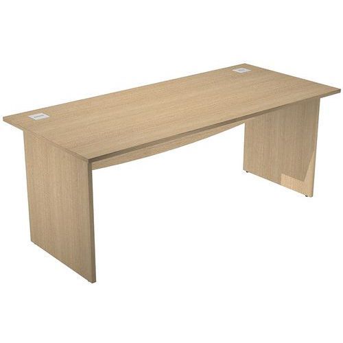 BUREAU DROIT AVEC PIEDS PANNEAUX VISUAL - 180 CM - CHÊNE - ARTARREDI