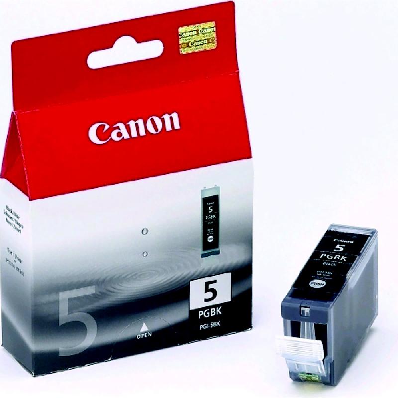 CARTOUCHE CANON PGI-5BK NOIR POUR IMPRIMANTES JET D'ENCRE