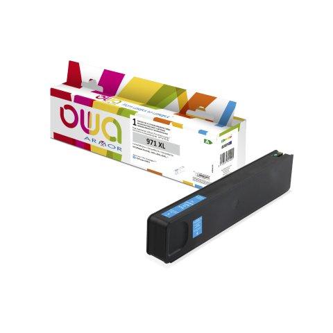 CARTOUCHE D'ENCRE REMANUFACTURÉE OWA - HAUTE CAPACITÉ - CYAN - POUR HP 971XL C - CARTOUCHE COMPATIBLE