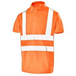 Cepovett - Polo manches courtes Fluo Base 2 Orange Taille M - M 3603622251637_0