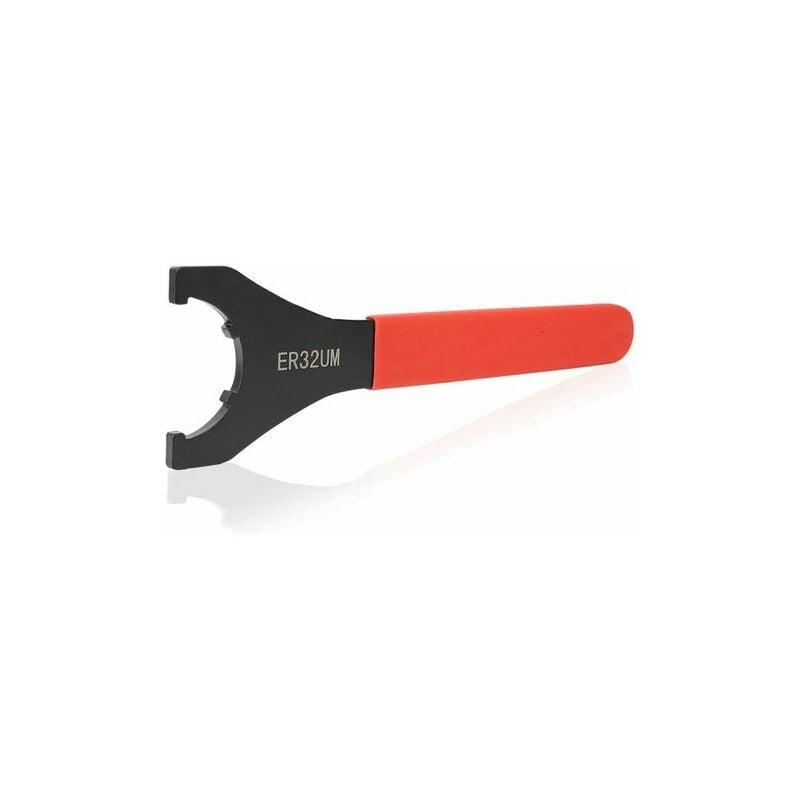 Clé ER CNC Rouge/Noir Pour Porte-Outils Type ER - Modèles ER16, ER20, ER25, ER32, ER40 - Serrage Et Desserrage Facile