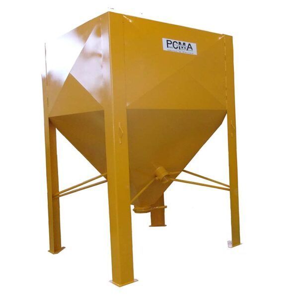 Trémie de stockage à cône droit fixe pour les aliments farineux - 1,8m x 1,8m - pente à 60° / 4,5 m³ - 	 SAF60_4.5 PCMA_0