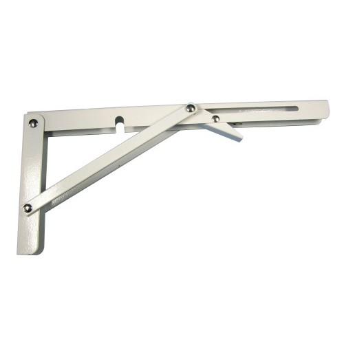 CONSOLE PLIANTE - EN ACIER LAQUÉ BLANC - 110 MM - CHARGE 50 KG BRICOZOR
