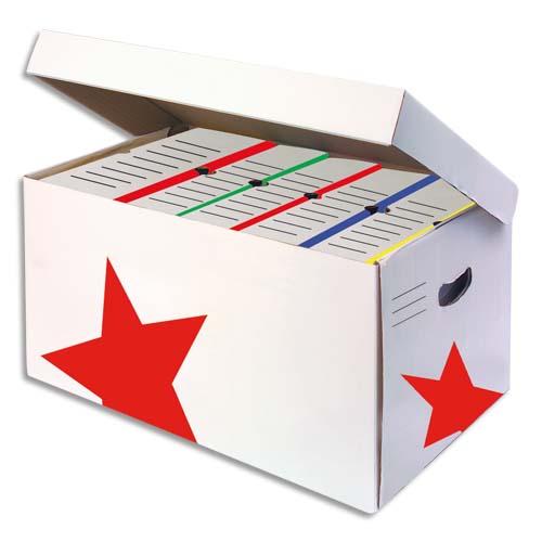 CONTENEUR A OUVERTURE SUR LE DESSUS 1ER PRIX - MONTAGE AUTOMATIQUE - KRAFT BLANC - LOT DE 10