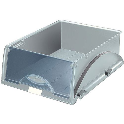 CORBEILLE À COURRIER LEITZ SORTY AVEC RABAT GRIS