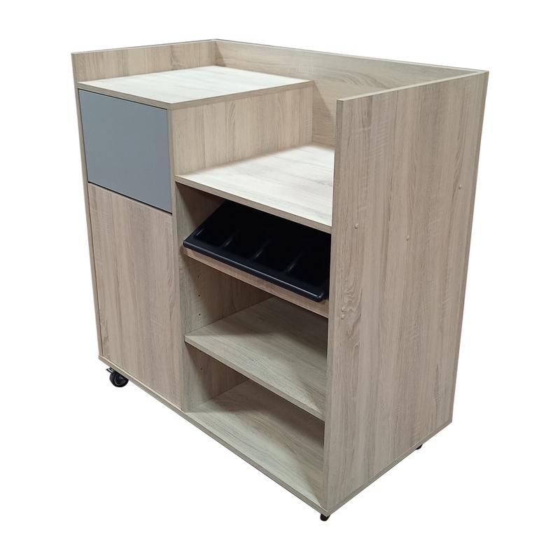 Dessete Otalys basse avec poubelle et range couverts - CHIANTI OAK_0