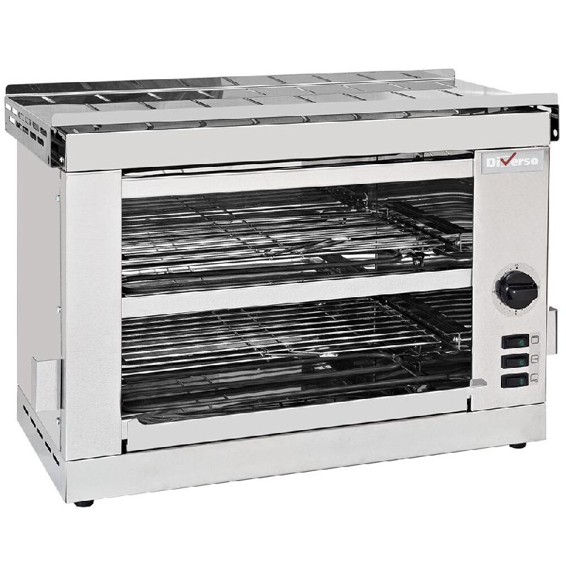 Diamond - Toaster-salamandre 2 étages, avec minuterie - réf. WR-TSE2-D - inox AKS-WR-TSE2-D_0