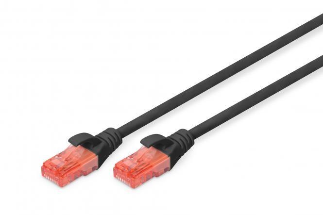 DIGITUS Câbles de brassage CAT 6 U/UTP, 3 m, noir - noir 4016032372004_0
