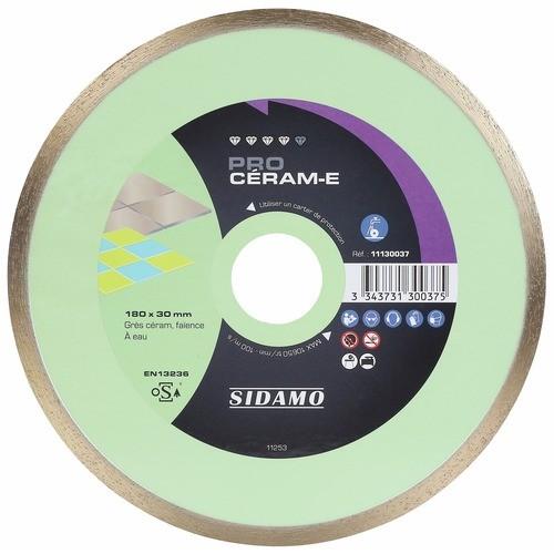 DISQUE DIAMANT - À JANTE CONTINUE - 180 MM - PRO CÉRAM E SIDAMO