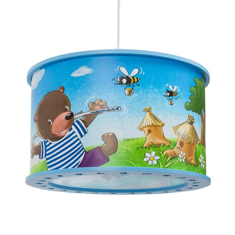 ELOBRA SUSPENSION 25/40 OURS AVEC ANGE, BLEU