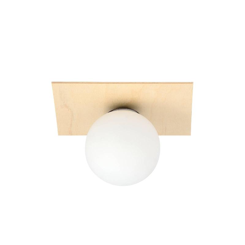 EMIBIG LIGHTING PLAFONNIER KENZO, ANGULAIRE, BRUN/BLANC, 1 LAMPES