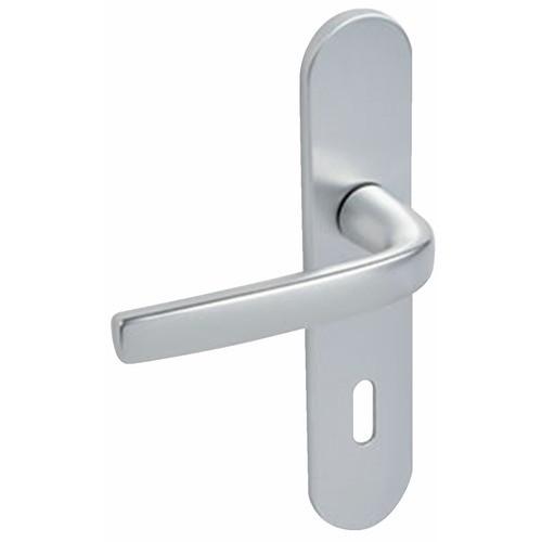 POIGNÉES SUR PLAQUES CLÉ I - ENTRAXE 165 MM - ALU ARGENT - LOGIO VACHETTE