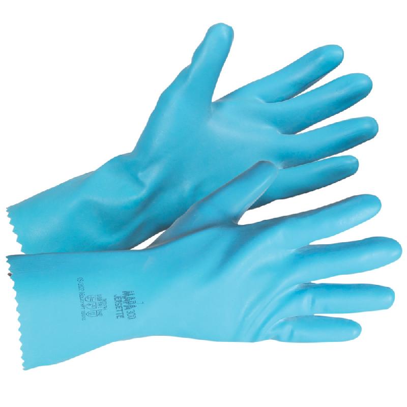 GANTS DE MÉNAGE MAPA JERSETTE 300 BLEUS TAILLE 8, LOT DE 5 PAIRES