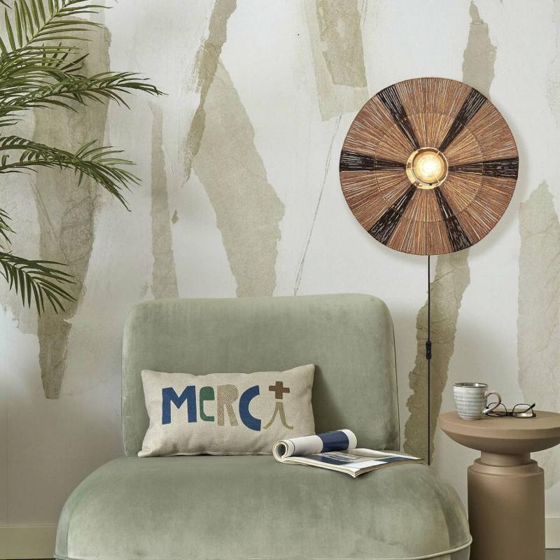 GOOD & MOJO IGUAZU APPLIQUE MURALE Ø55CM NATUR/NOIR