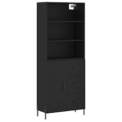 HELLOSHOP26 - Buffet bahut commode armoire meuble de rangement organisateur cuisine salle de séjour salon haut 69,5 x 34 x 180 cm bois d'ingénierie_0