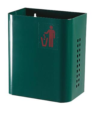 LOT DE 2 POUBELLES 27 LITRES MURALE - VERT FONCÉ - MANUTAN COLLECTIVITÉS