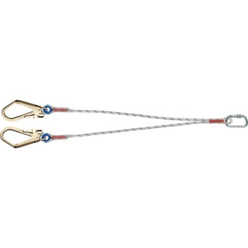 LONGE ANTICHUTE - DOUBLE - LDF11 - LONGUEUR 1 MÈTRE TRACTEL