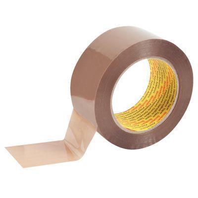 Lot de 6 rouleaux adhésif polypropylène acrylique havane - 50mm x 100m - silencieux - épaisseur 65 microns - 3M France REF 313_0