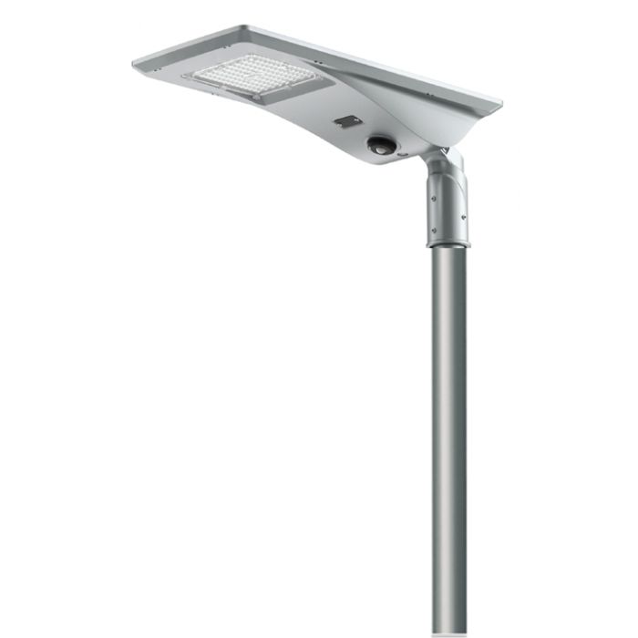 Luminaire sur mât solaire Led équipé d'un détecteur de présence adapté pour l'éclairage public - 10W - SESTRA SOL_0