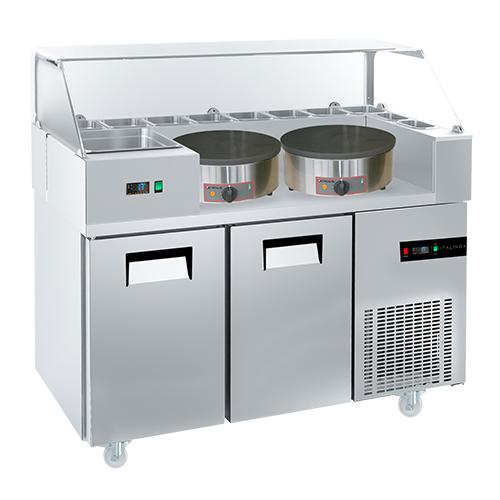 MEUBLE RÉFRIGÉRÉ POUR CRÊPES, GAUFRES, PLANCHAS